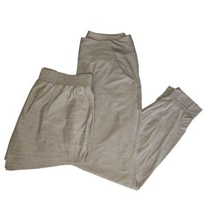 Size M Women's Beige Marled Jogger Pants & Shorts All in Motion Athletic Gym